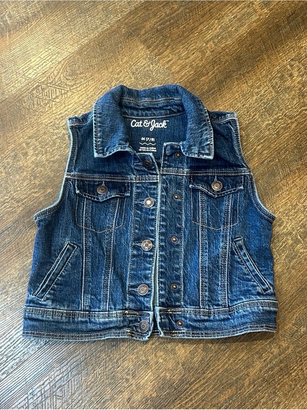 Cat & Jack Dark Blue Denim Vest